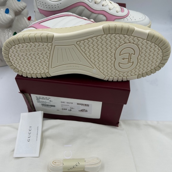 Women’s re-web leather sneakers, white and pink size 38.5 Italy - Picture 9 of 11